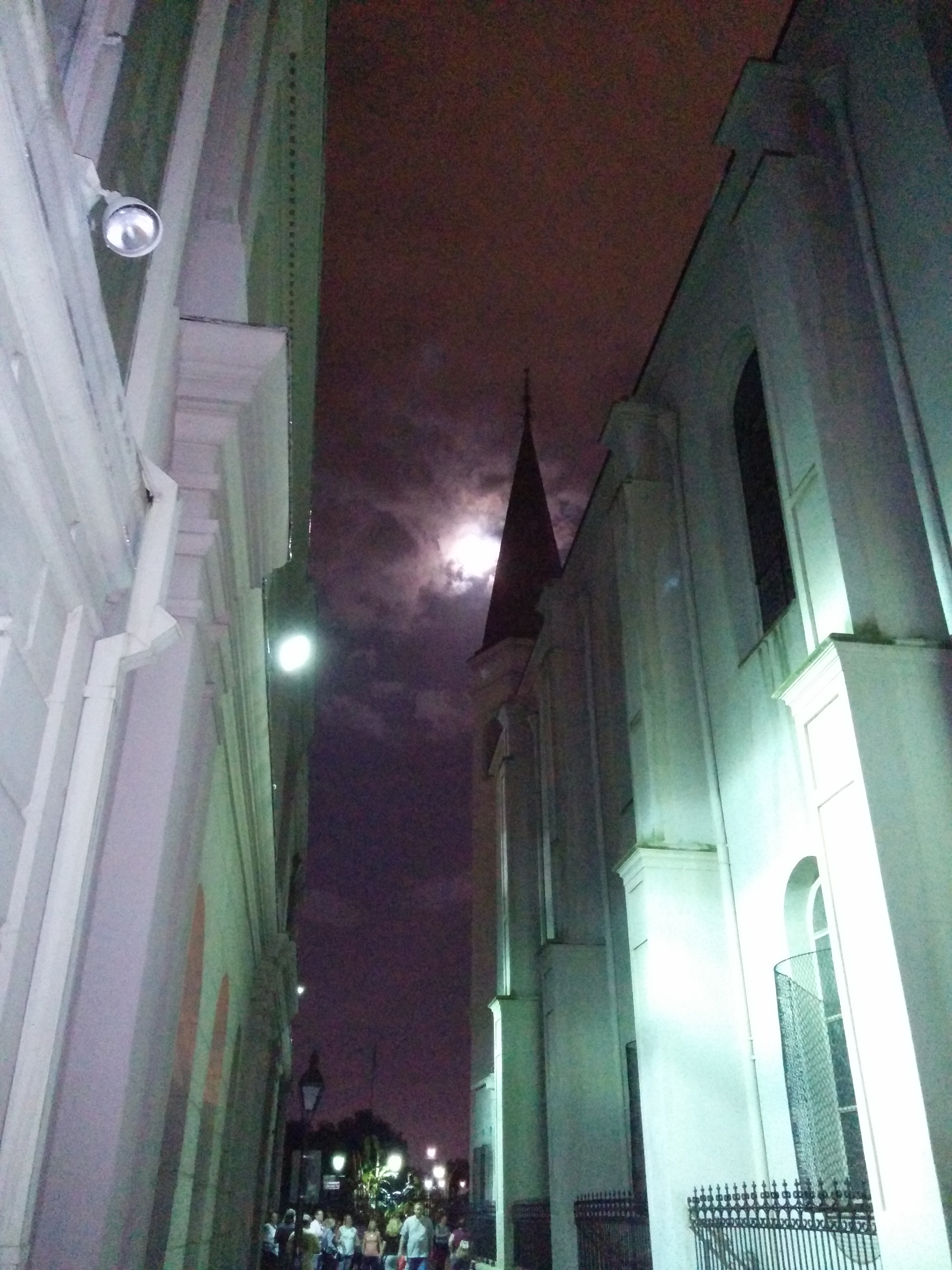 Full moon, eerie sky, spires. What more do you need on a ghost tour?