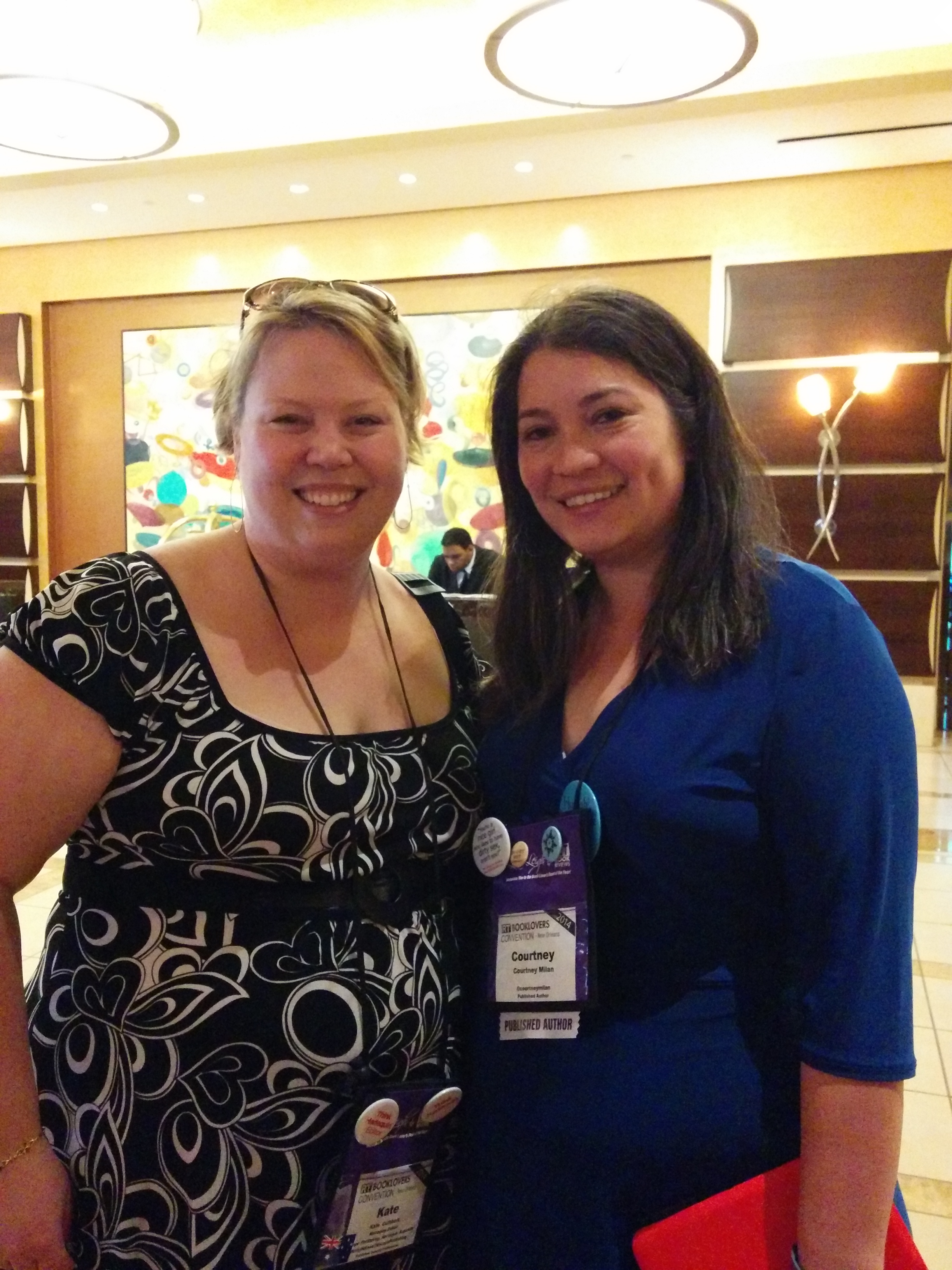 Courney Frickin' Milan, everybody. *And* she knew who I was from Twitter. I just about died.