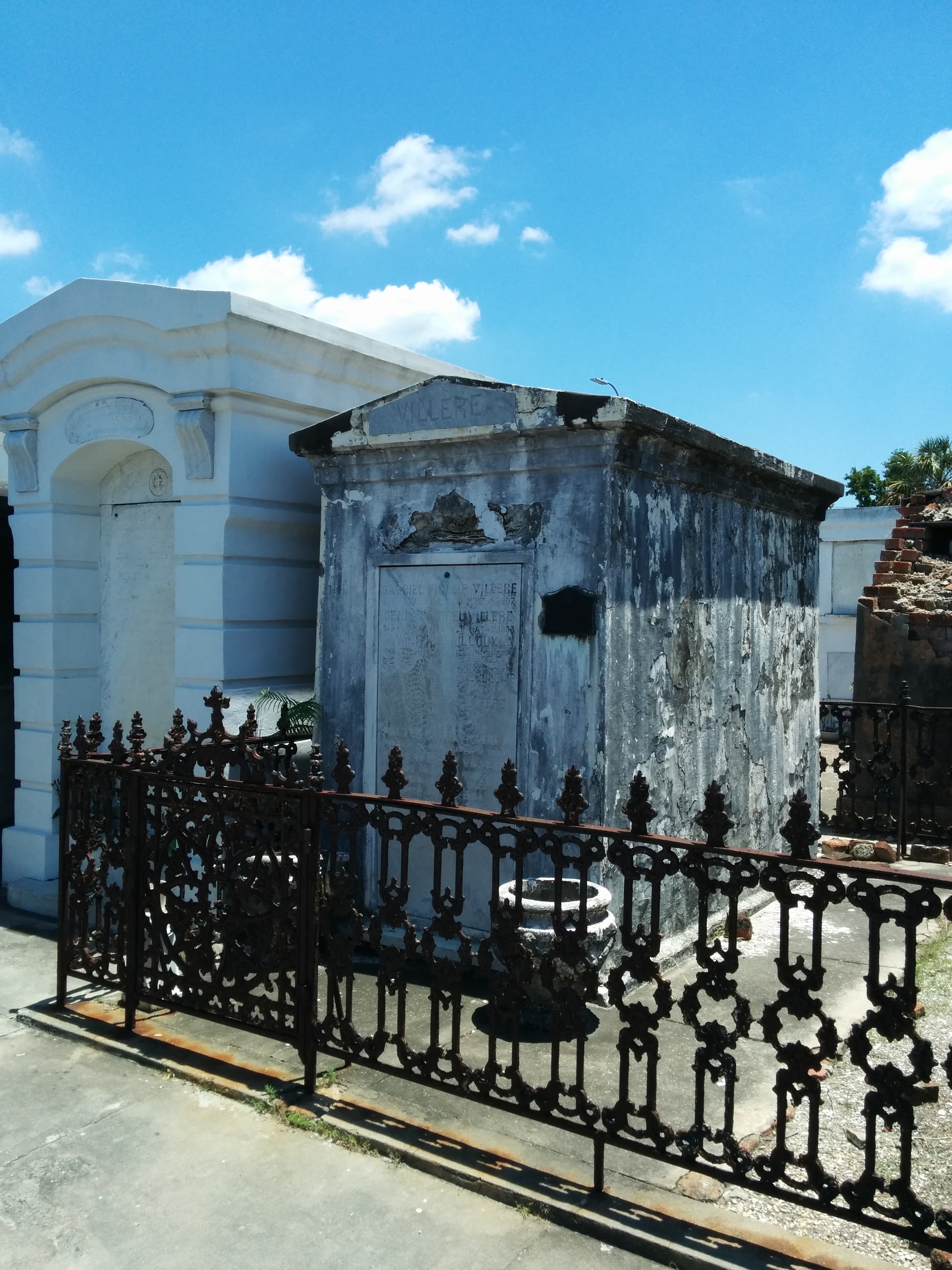 The older family tombs often had protective gates, as well as marble and iron doors.